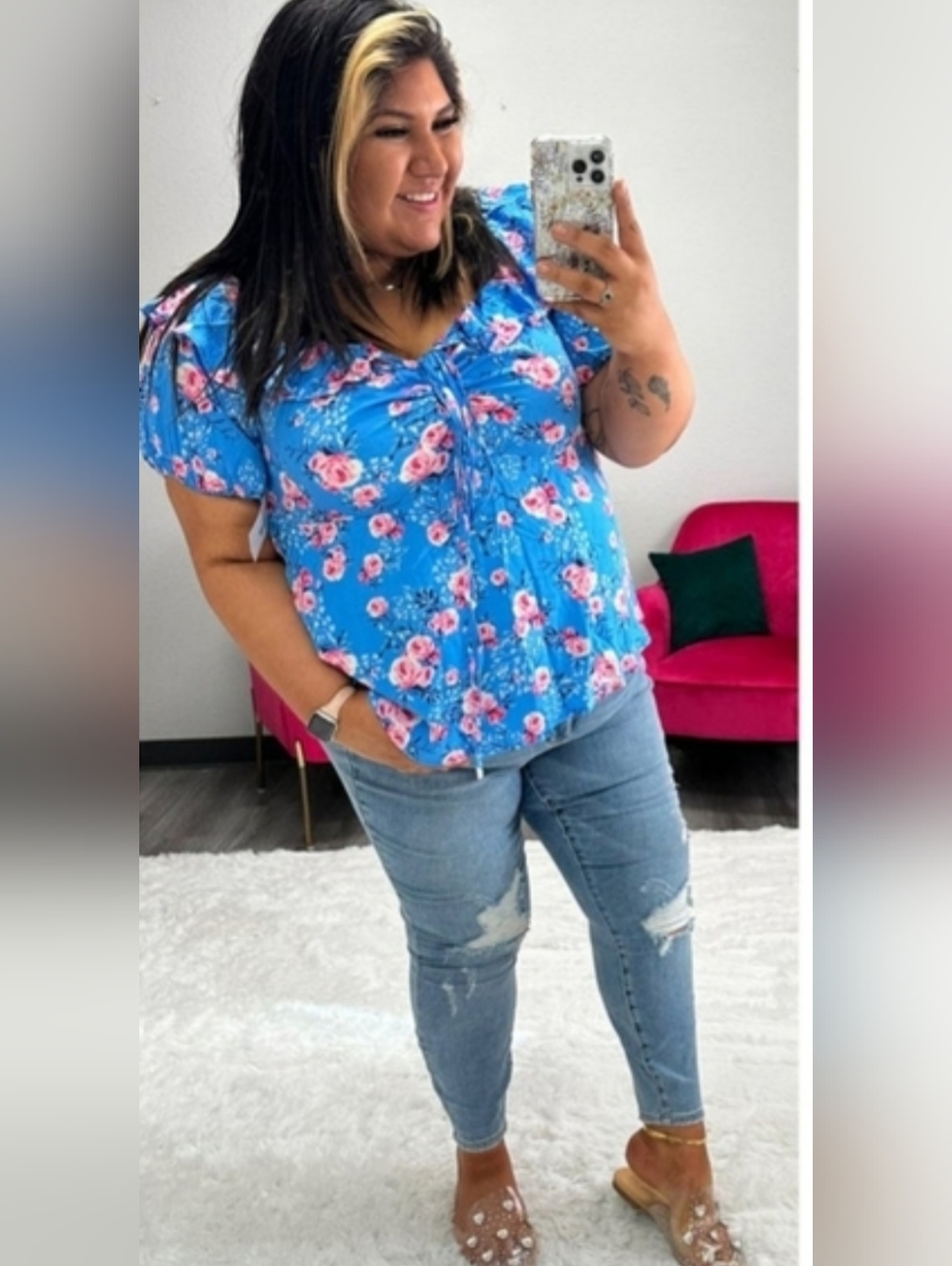 Andree By Unit Off The Shoulder Floral Top
